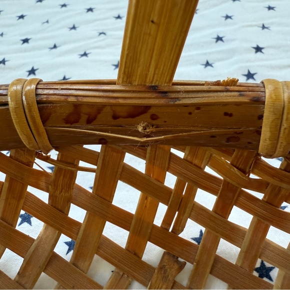 Vintage Republic of China Rattan / Bamboo / Reed Fishing Basket Excellent Cond - Picture 8 of 17